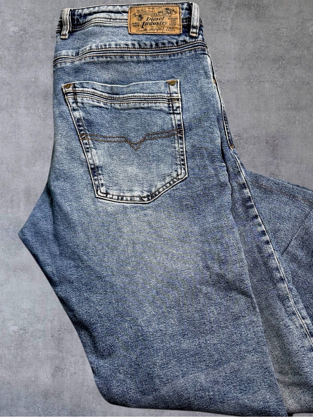 Diesel Krayver Jeans Mens W38 L32 MEASURES 40x28 Tapered Stretch Blue RMO11